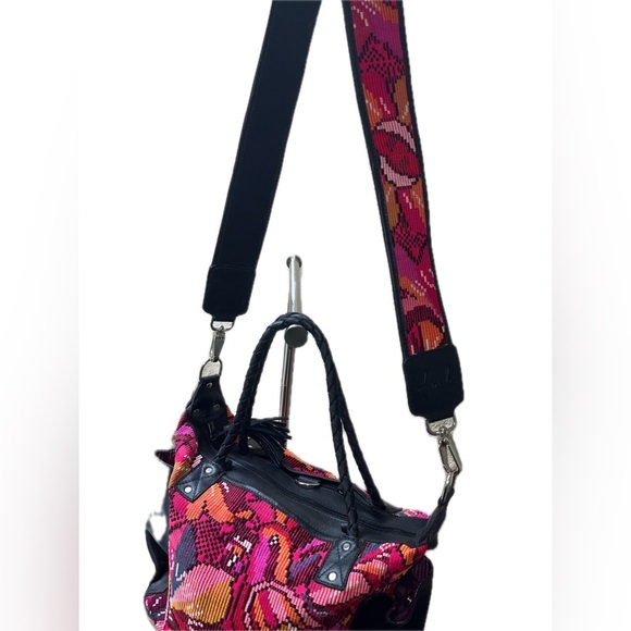 Amado Women's Crossbody Leather & Fabric Convertable Day BagBraided Handles NWOT - Picture 9 of 15